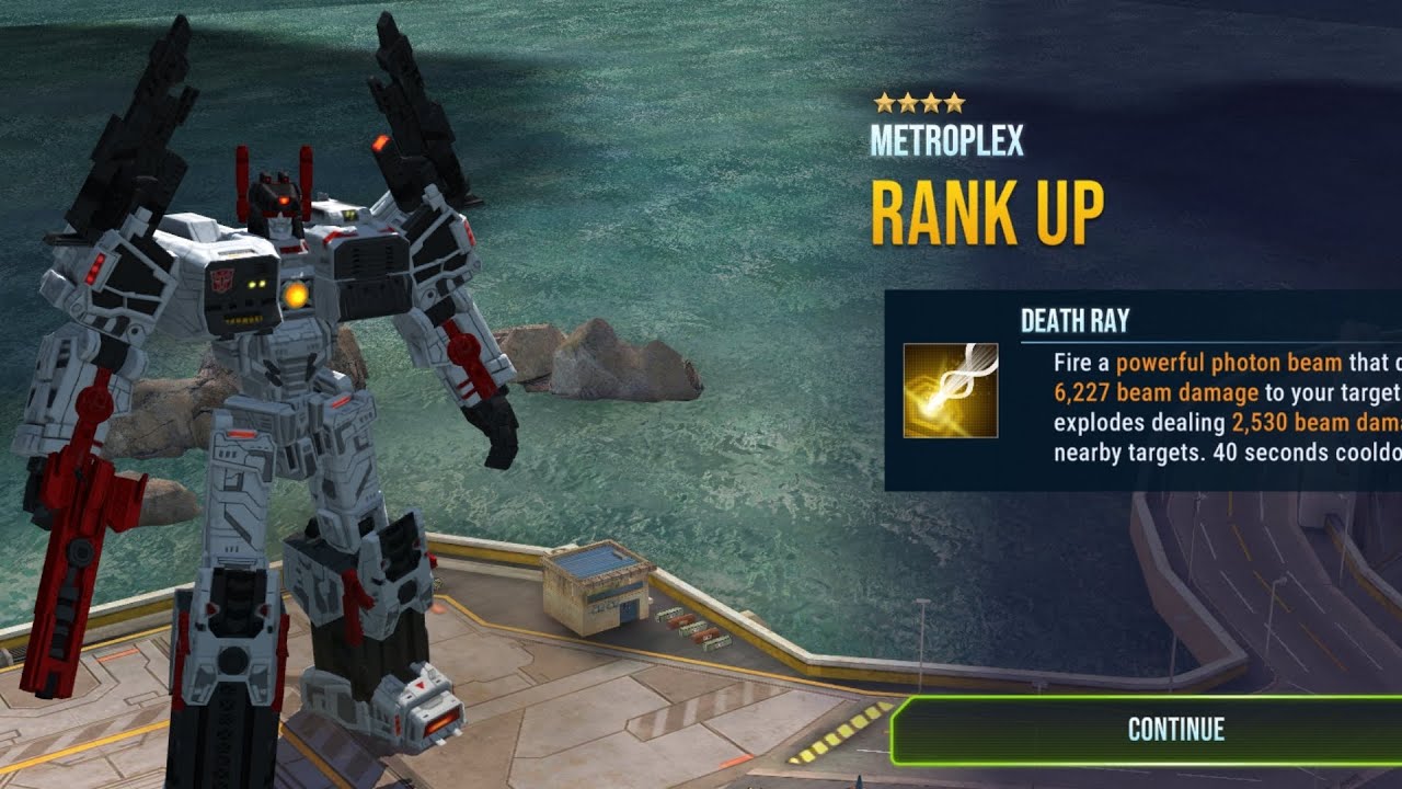Upgrade Titan METROPLEX 3-STAR to 4-STAR - Transformers Earth Wars