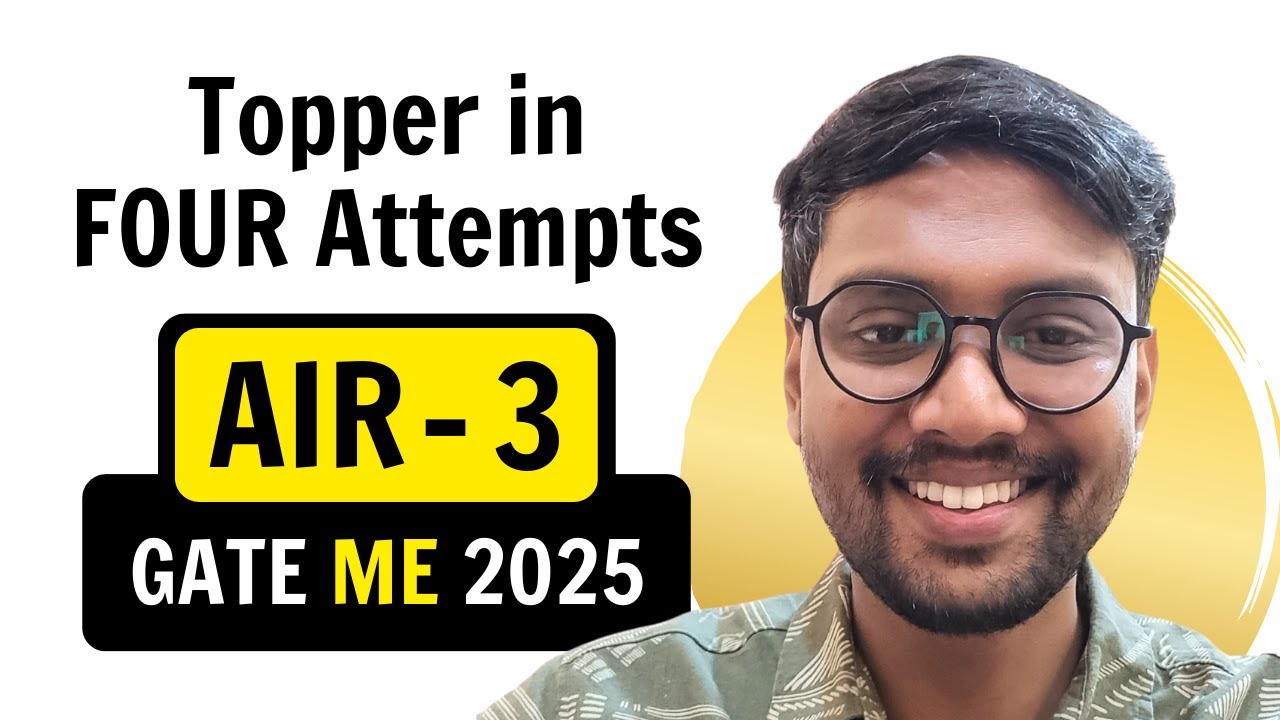 AIR - 3, GATE 2025 Mechanical Topper shares his Journey | Exergic Student