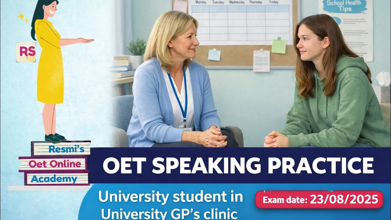 Exam 23/08/2025 Oet speaking card practice with caption 