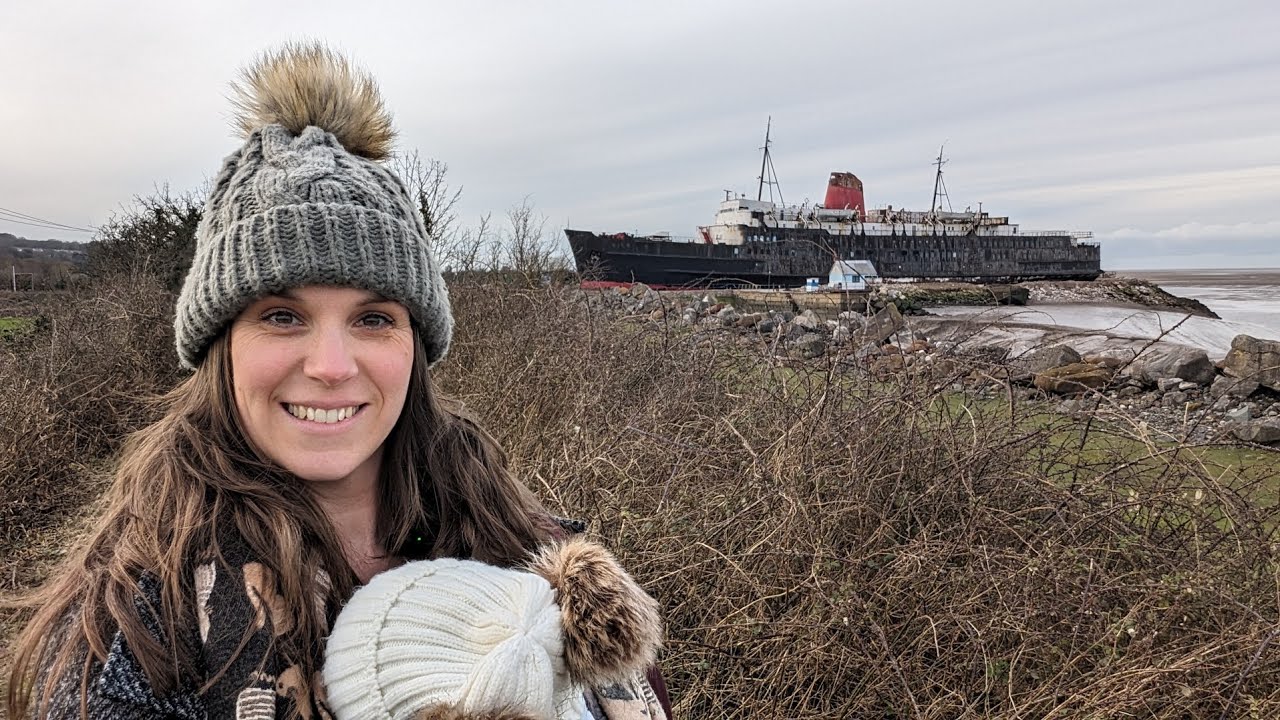 The Fun Ship! The Duke of Lancaster ship dry docked on the north Wales coast