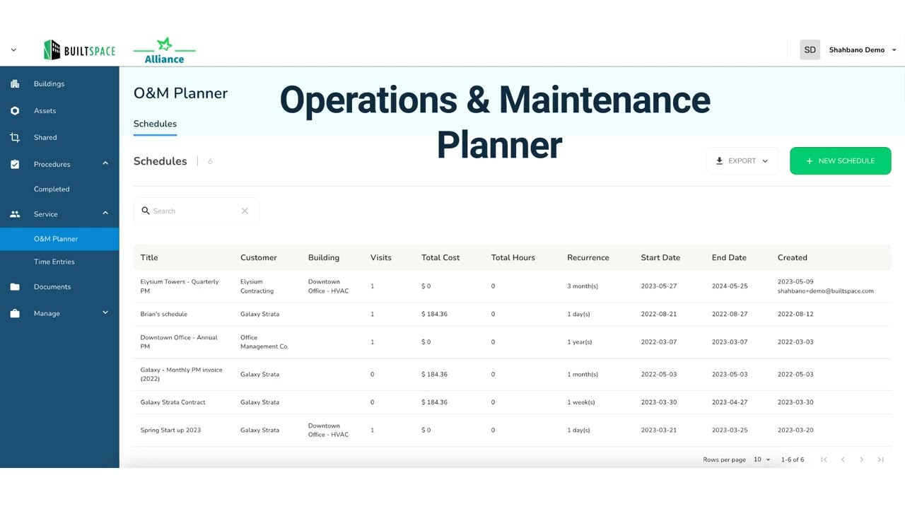 O&M Planner