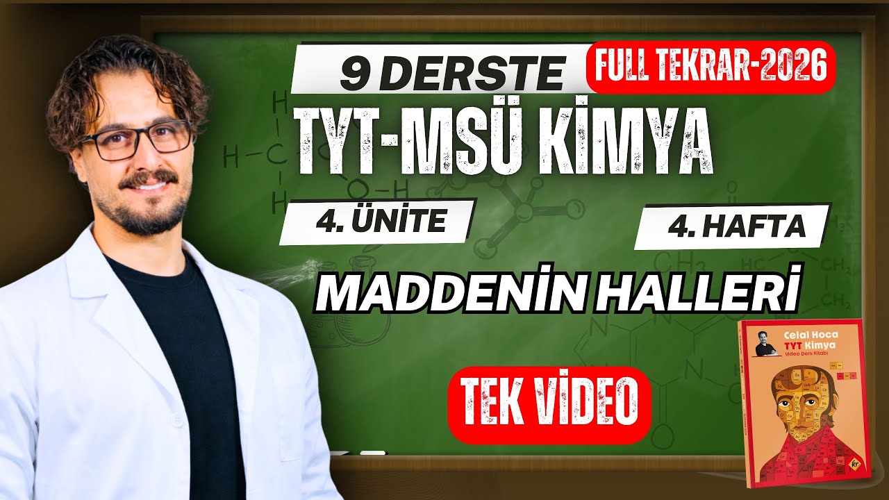 4. Ünite | Maddenin Halleri | Tek video | TYT-MSÜ Kimya Full Tekrar Kampı-2026