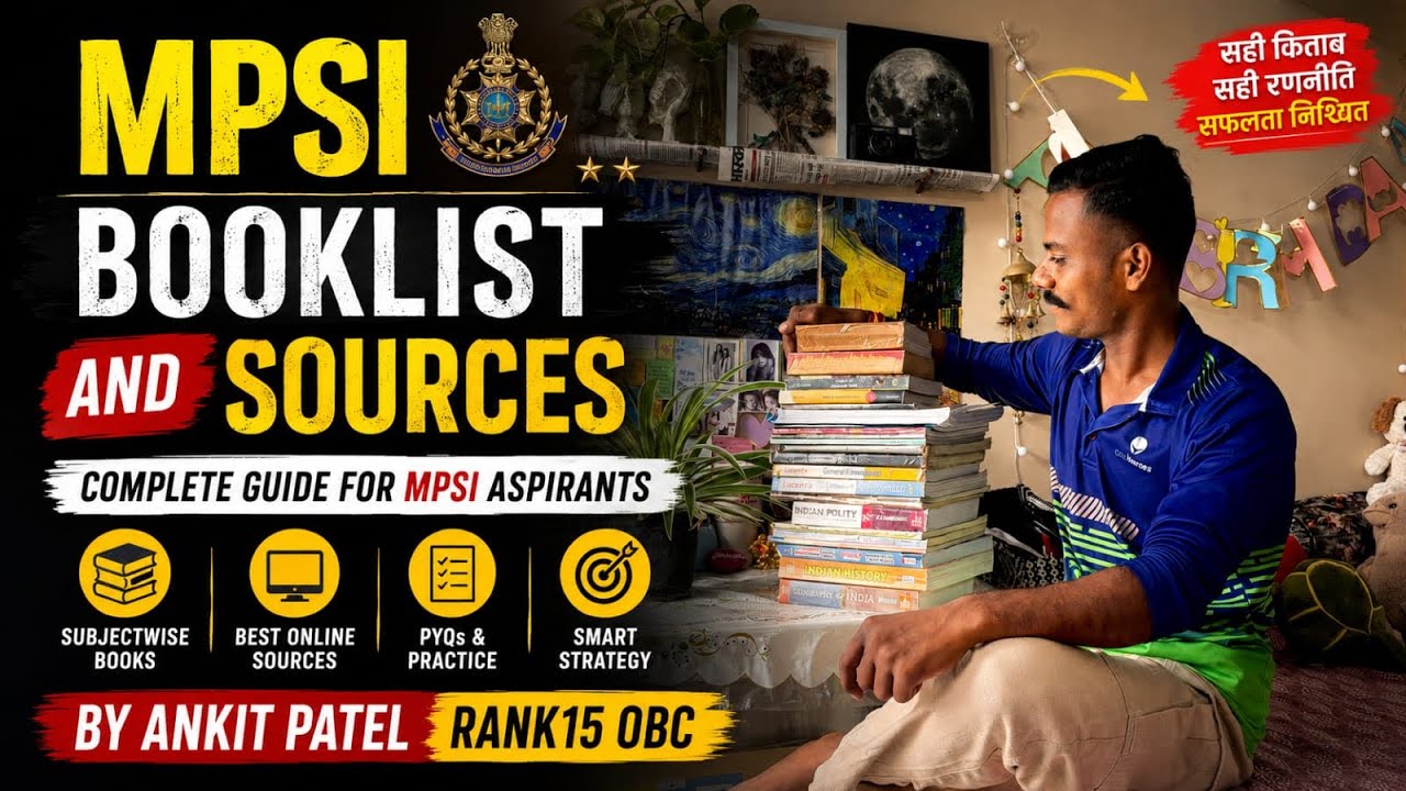 MPSI 2026 Complete booklist and sources for prelims and mains🪖🫡 #mpsi #mppsc #cds #mpsipreparation 