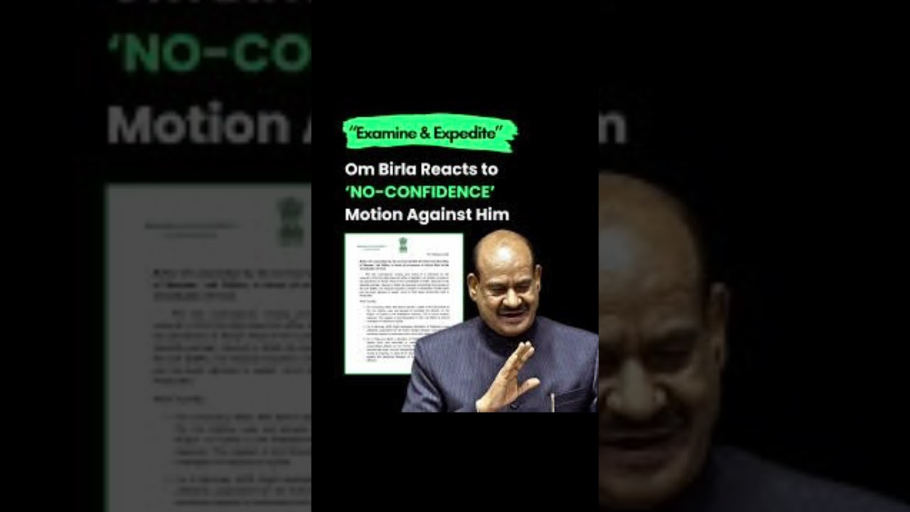 No confidence motion against Lok Sabha Speaker Om Birla. #parliament #loksabha #noconfidencemotion