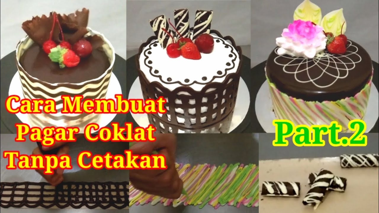 Amazing Cake Decorating Cara Membuat Pagar Cokelat Tanpa Cetakan. Part.2 | dekorasi cake