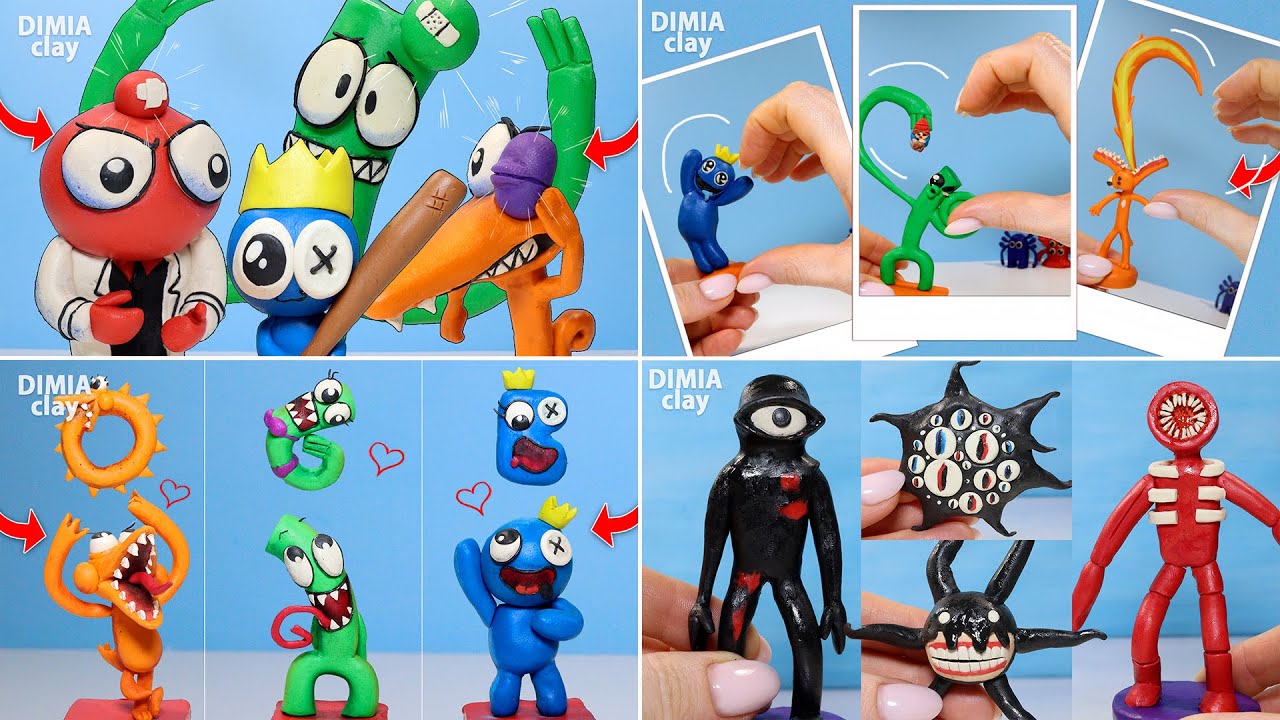 Compilation Making Rainbow Friends with a BLUE's BABY, Alphabet Lore, Finger Heart and Doors Roblox