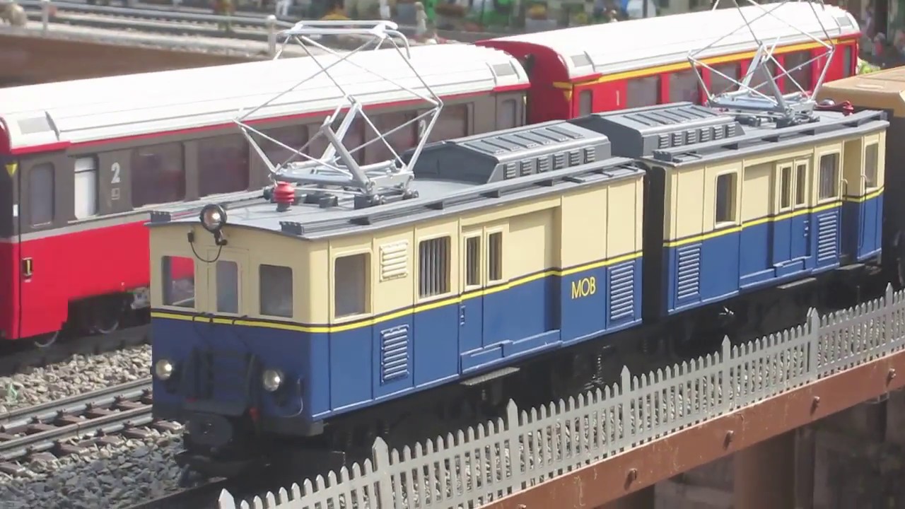 Eigenbau MOB FZe 6/6 Erstfahrt mit MOB Wagen auf der RKB unterwegs