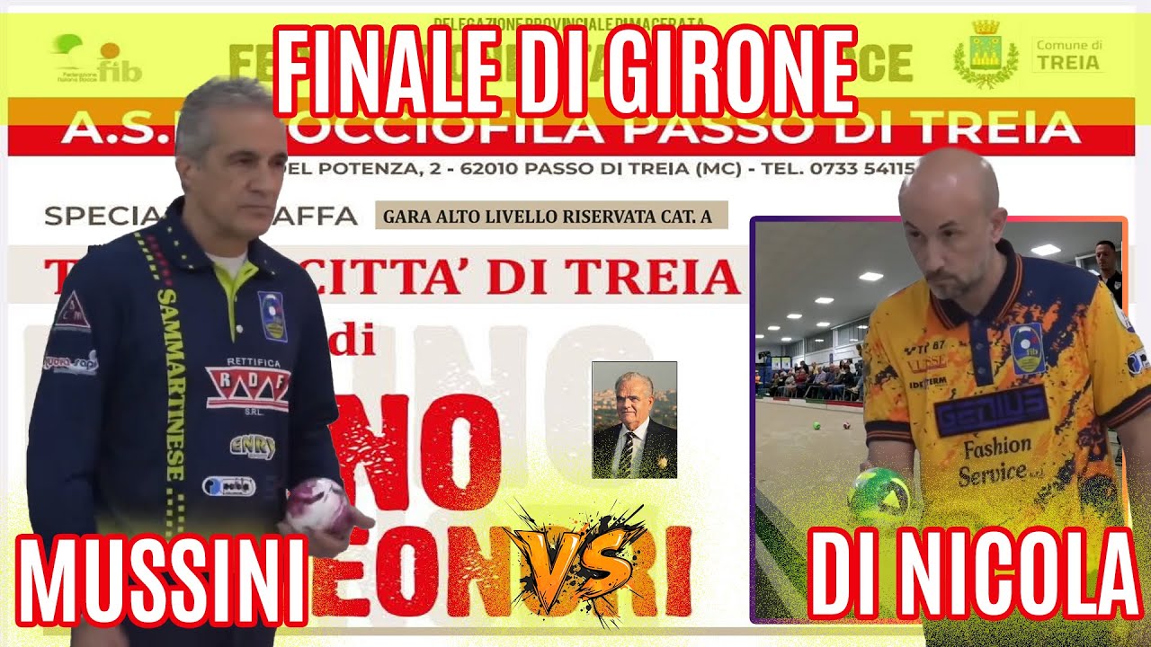 Giuliano Di Nicola Vs Maurizio Mussini - Finale di Girone al Trofeo Città di Treia