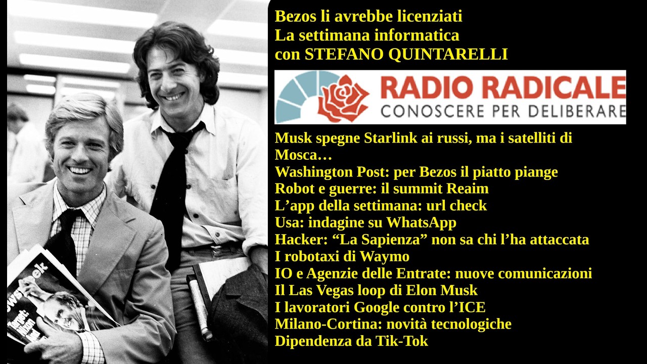 Bezos li avrebbe licenziati: la settimana informatica con Stefano Quintarelli
