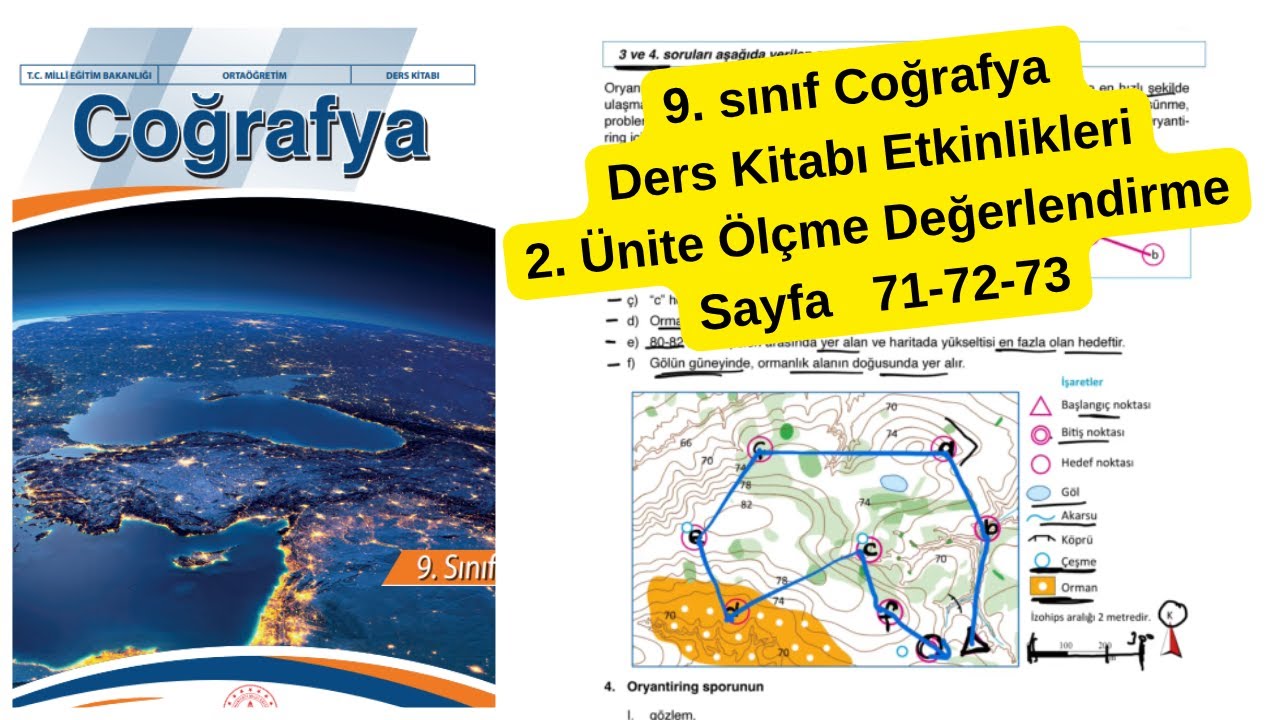 9. Sınıf Coğrafya 2. Ünite Ölçme Değerlendirme Soruları Sayfa 71,72,73 meb ders kitabı cevapları