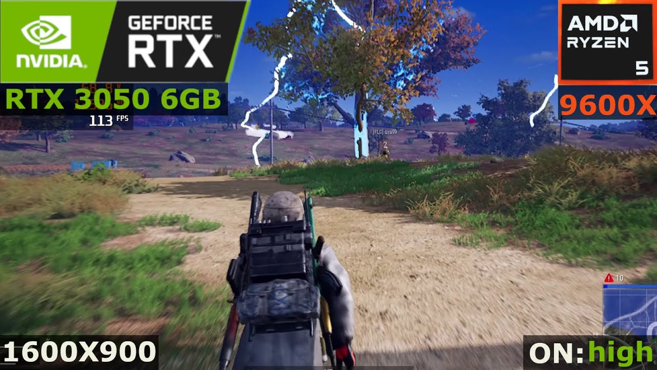 PUBG BATTLEGROUNDS | RTX 3050 6GB + AMD Ryzen 5 9600x | HIGH