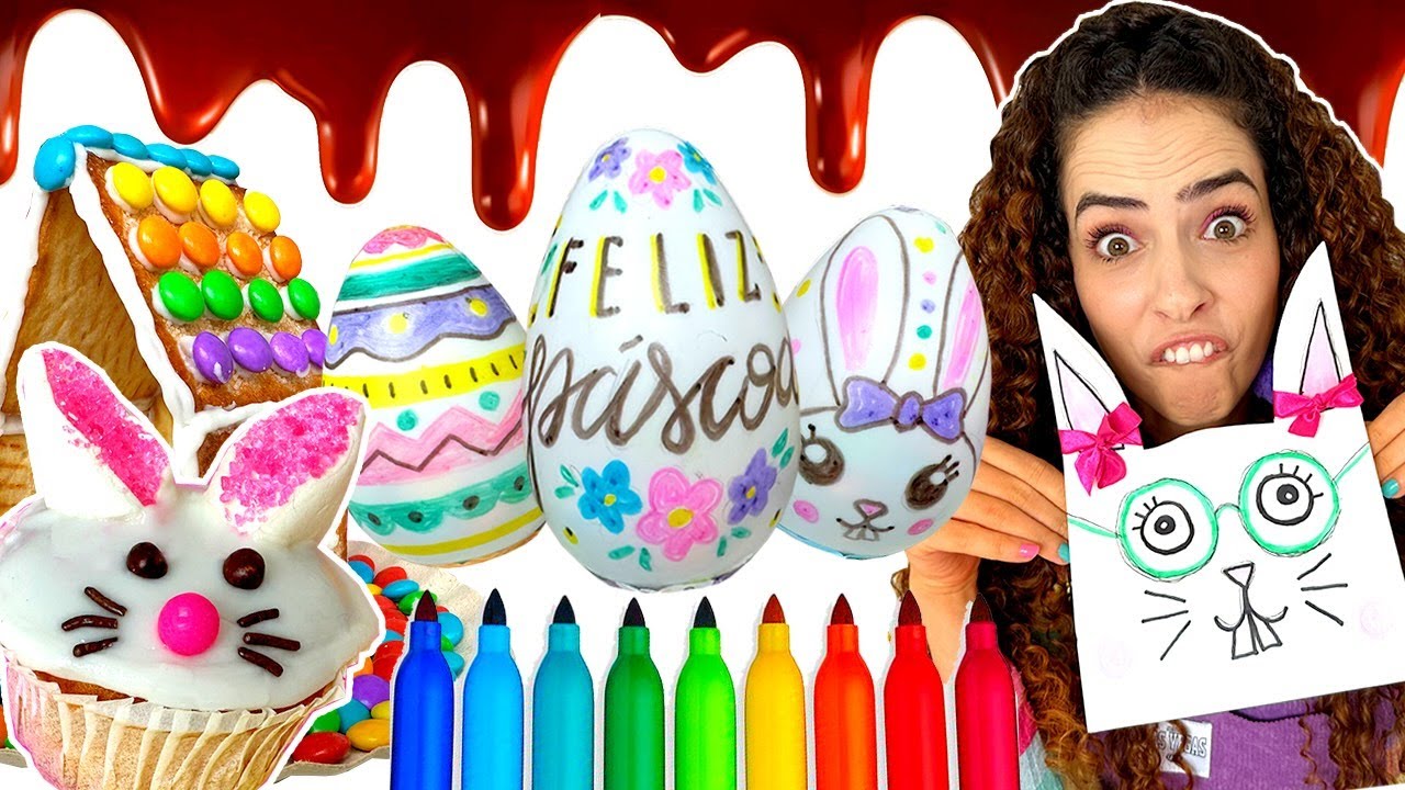 PINTANDO TUDO P/PÁSCOA + COMIDINHAS FOFAS! PAULA STEPHANIA