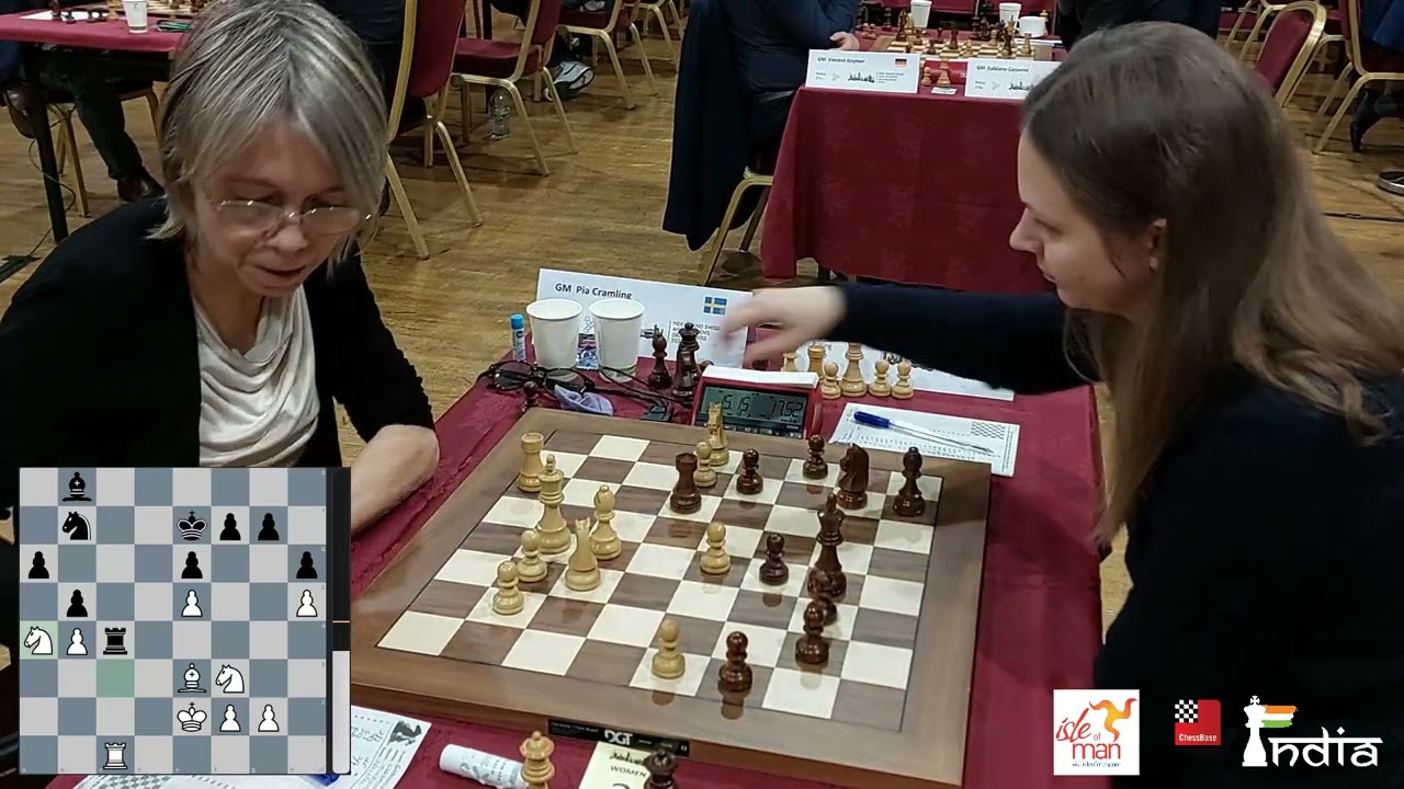 The king was on e2, both smile - GM Pia Cramling v GM Anna Muzychuk | FIDE Grand Swiss 2023 Women