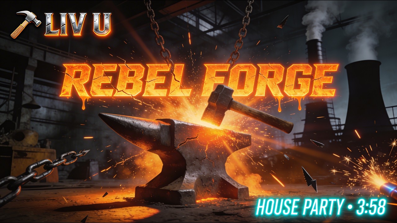 🔨 Rebel Forge – LIV U House Party 2026 (3:43) 🏭 Индустриальный бунтарский гимн