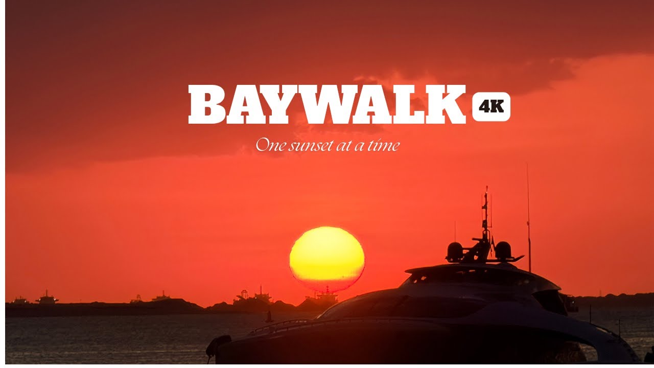🌅 Baywalk Sunset Walking Tour | 4K