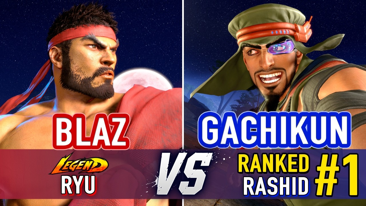 SF6 🤜 BLAZ (Ryu) vs GACHIKUN (#1 Ranked Rashid) 🤛 SF6 High Level Gameplay