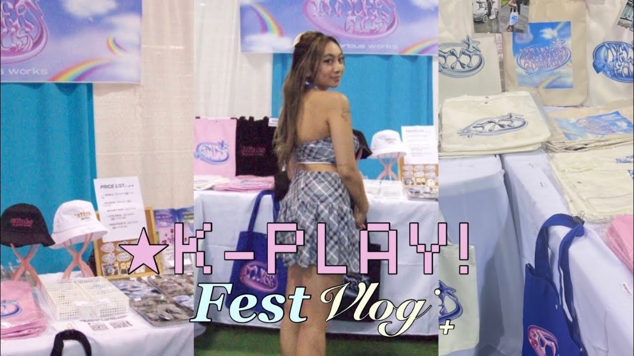 ₊ ⊹🎐come vendor with me!💭🎀 kpop small business, k-play fest, new products #kpop #cupsleeve #vlog