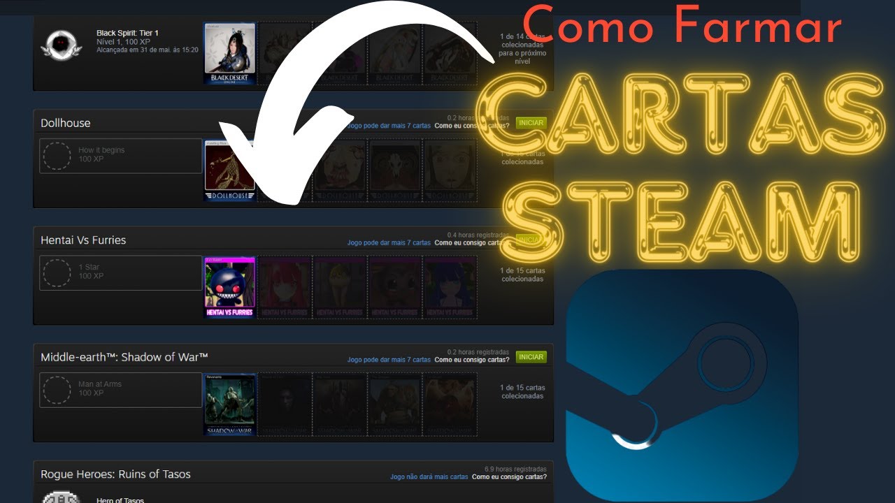 Como Ganhar Dinheiro Rapidamente na Steam l Tutorial 2024 | Vender e Farmar Cartas de Graça