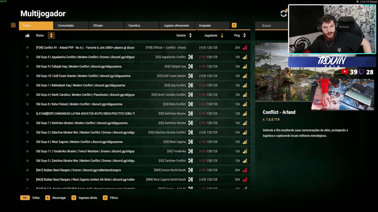 CARNAVAL NO MELHOR JOGO DE TIRO E COM O MELHOR PILOTO DO MUNDO - !SAS !DISCORD !PC - LIVE 2K