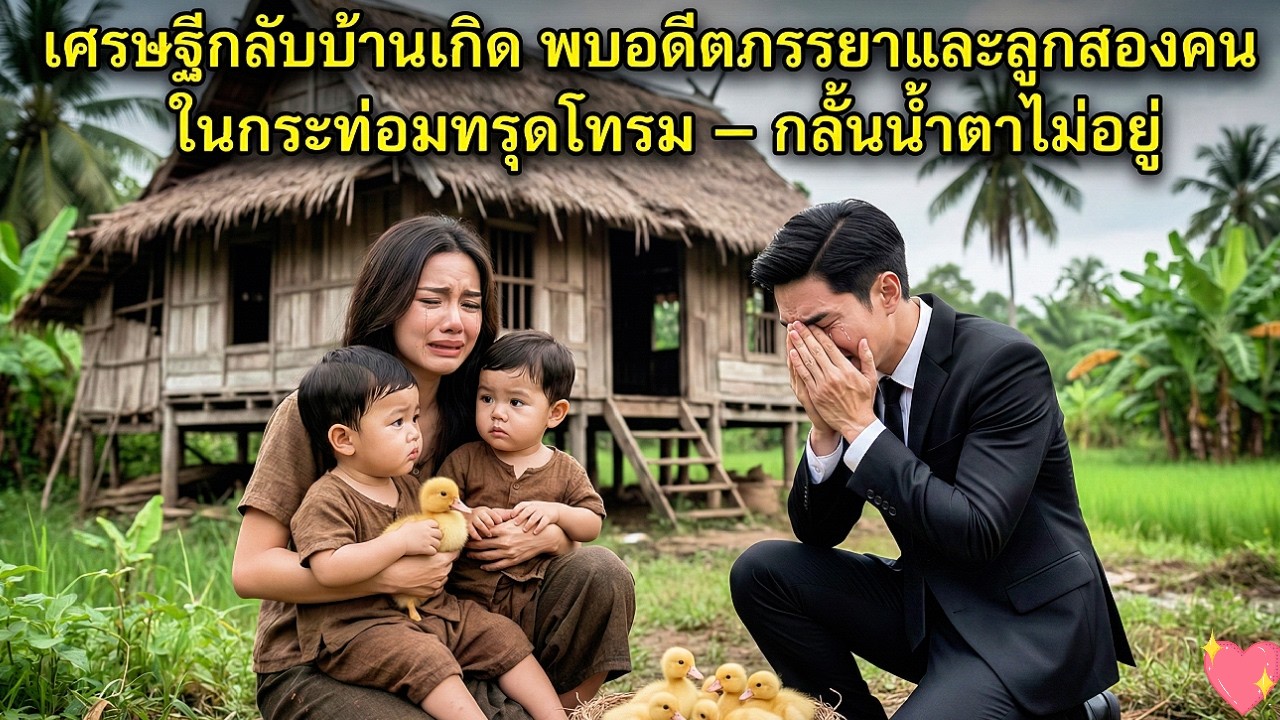 เศรษฐีกลับบ้านเกิด พบอดีตภรรยาและลูกสองคนในกระท่อมผุพัง | กฎแห่งกรรม