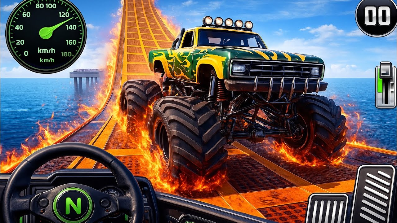 Monster Truck Stunt Gaming || GAMING || MONSTER TRUCK ||