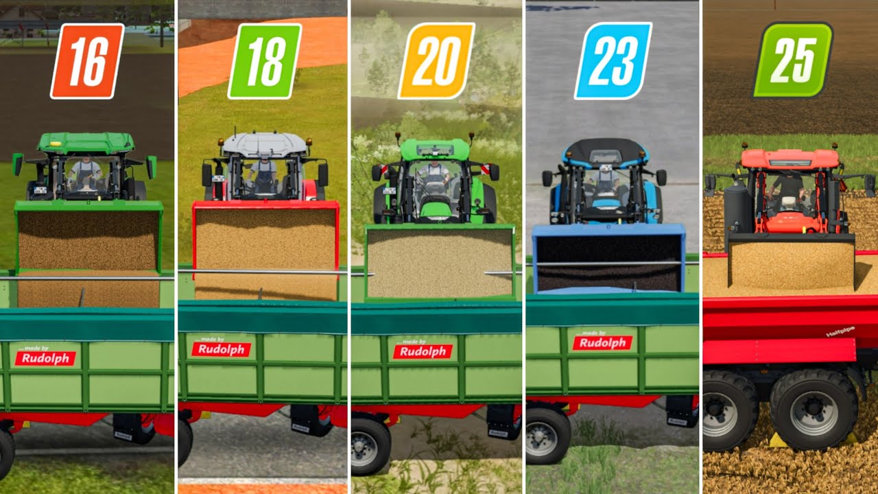 Fs16 Vs Fs18 Vs Fs20 Vs Fs23 Vs Fs25 | Crops Unloading | Timelapse 
