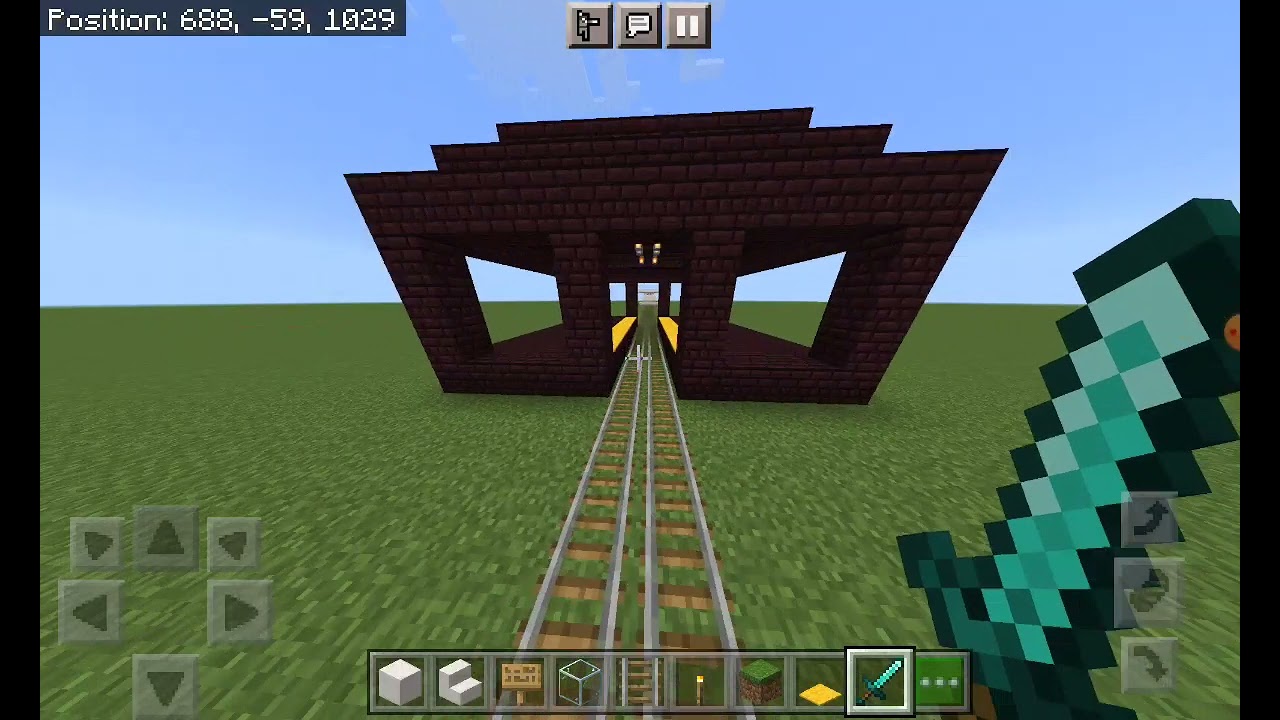 Mostrando a linha 7 rubi da CPTM no minecraft