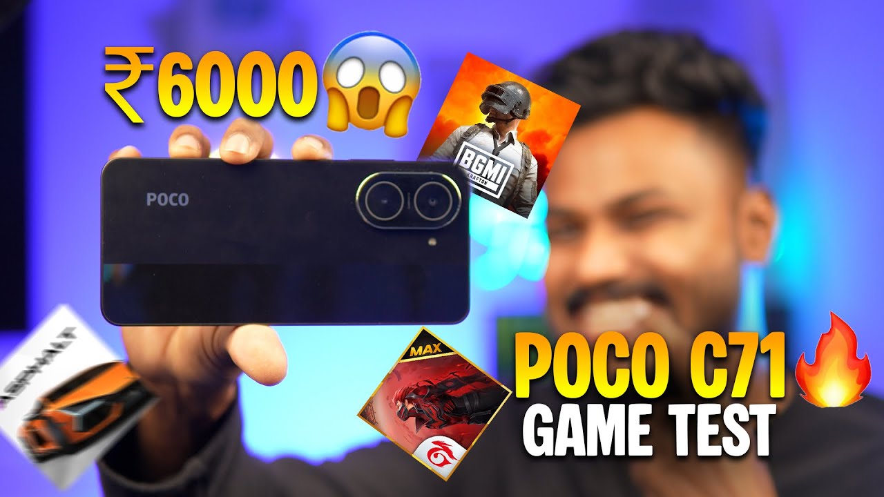 POCO C71 Gaming Test 🔥 | BGMI + Free Fire Performance Review – Just ₹6,000!