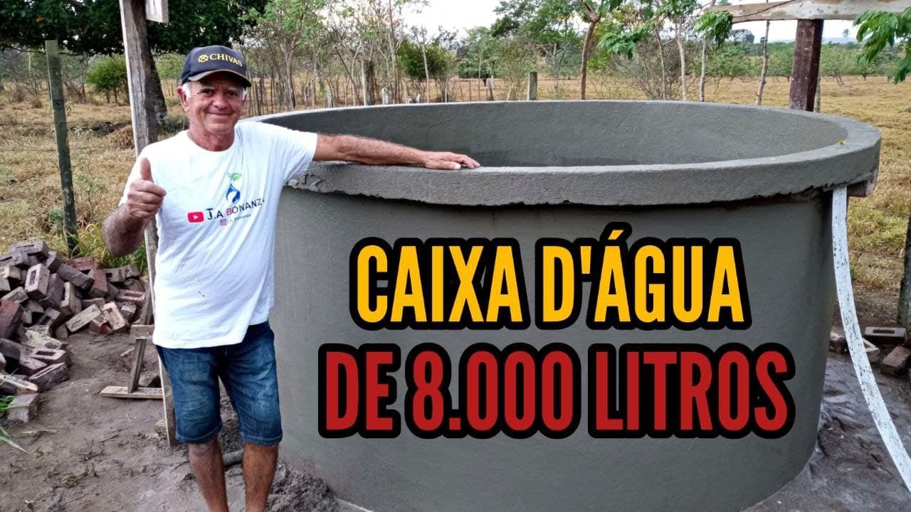 CAIXA D'ÁGUA DE 8.000 LITROS CASEIRA!