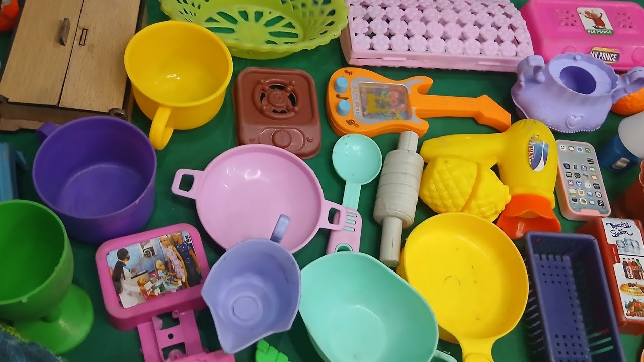 Satisfying with unboxing #colr full miniature barbie doll pars set toys #asmr #video 