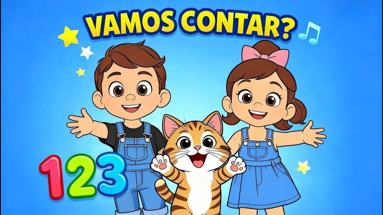 Aprender a Contar com Animais 🐵🐰 | Música Infantil 1 a 10