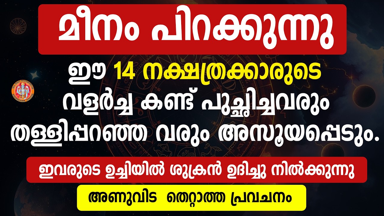 അപ്രതീക്ഷിത ധനയോഗം ഈ നാളുകാർക്ക് | കടങ്ങൾ വീട്ടാനുള്ള സമയമായി | meenammasam2026മീനം