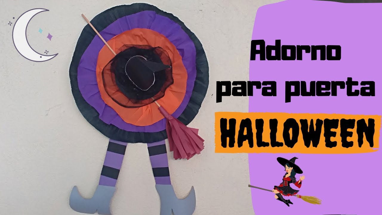 Bruja estrellada en la pared - Adorno de Halloween