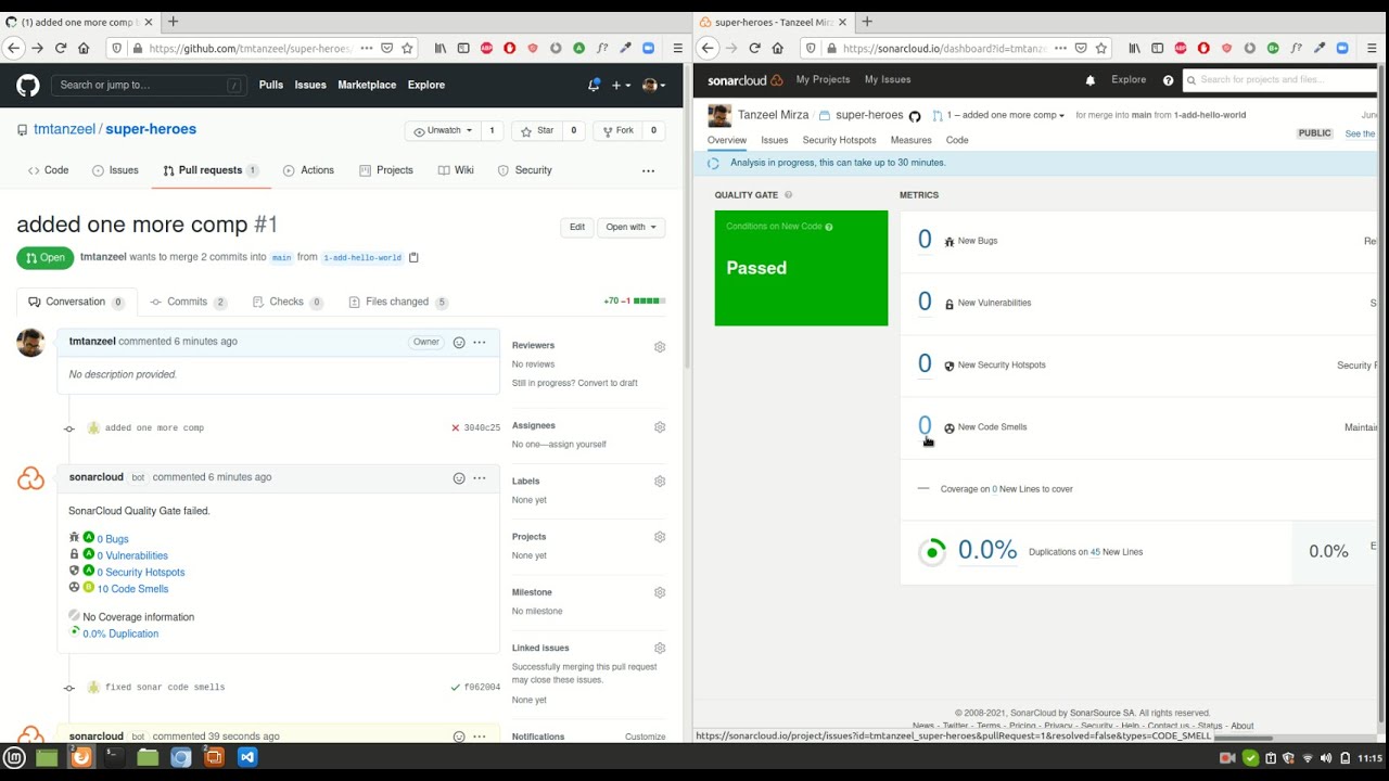 How to enable Sonar gated check-in on a GitHub repository