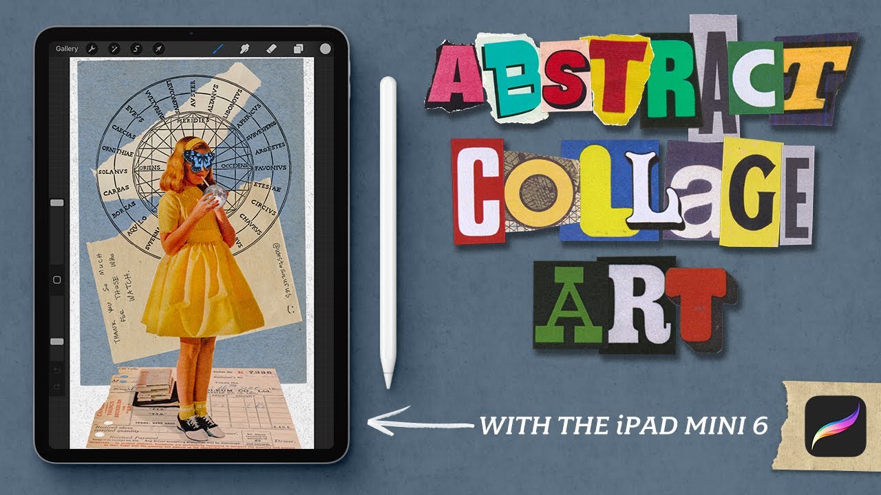 Learn To Create Vintage Collage Art On The iPad | Procreate | iPad Mini