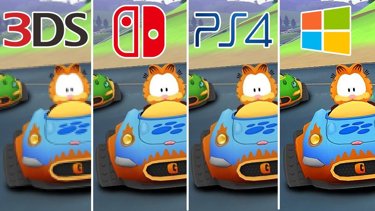 Garfield Kart Furious Racing | 3DS vs Switch vs PS4 vs PC (Which One is Better?)