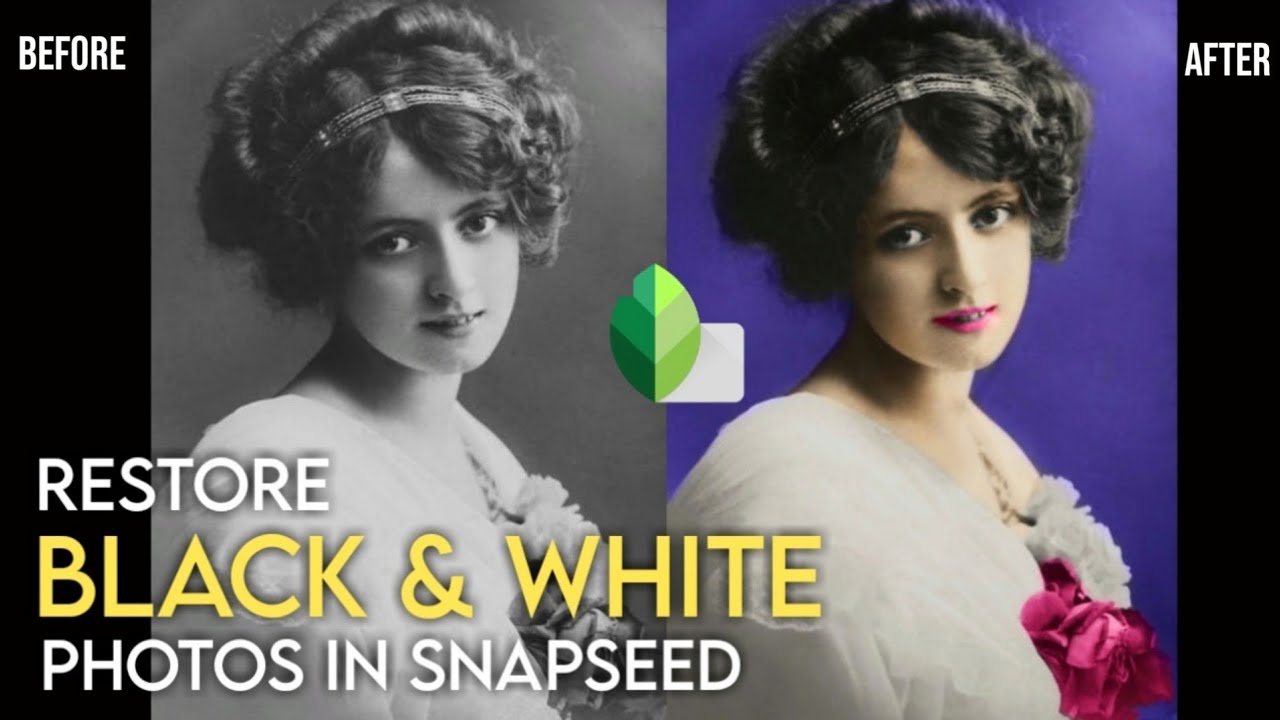 Restore Black and white Photo to Color in Snapseed