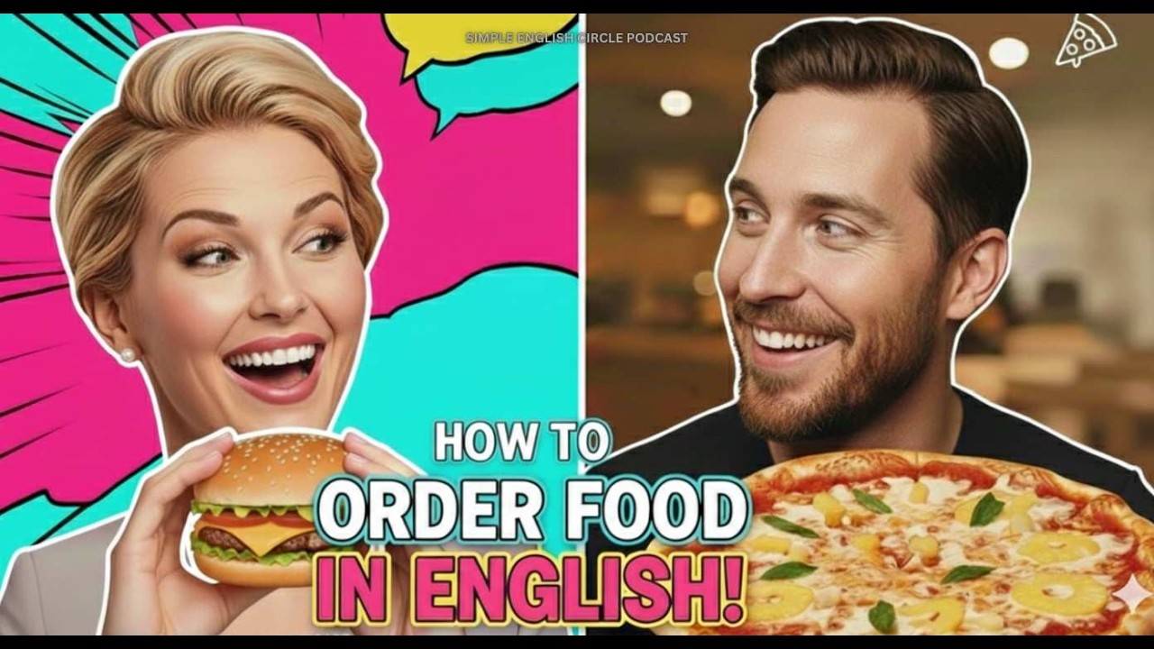 How to Order Food in English 🍔 Easy Restaurant Conversation | Learning English