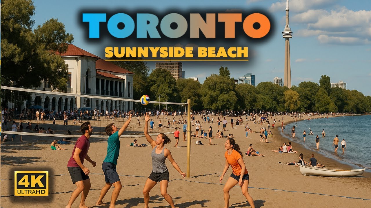 【4K】 Toronto Waterfront Summer Energy | Sunnyside Beach, Humber Bay Bridge #toronto #canada #calgary