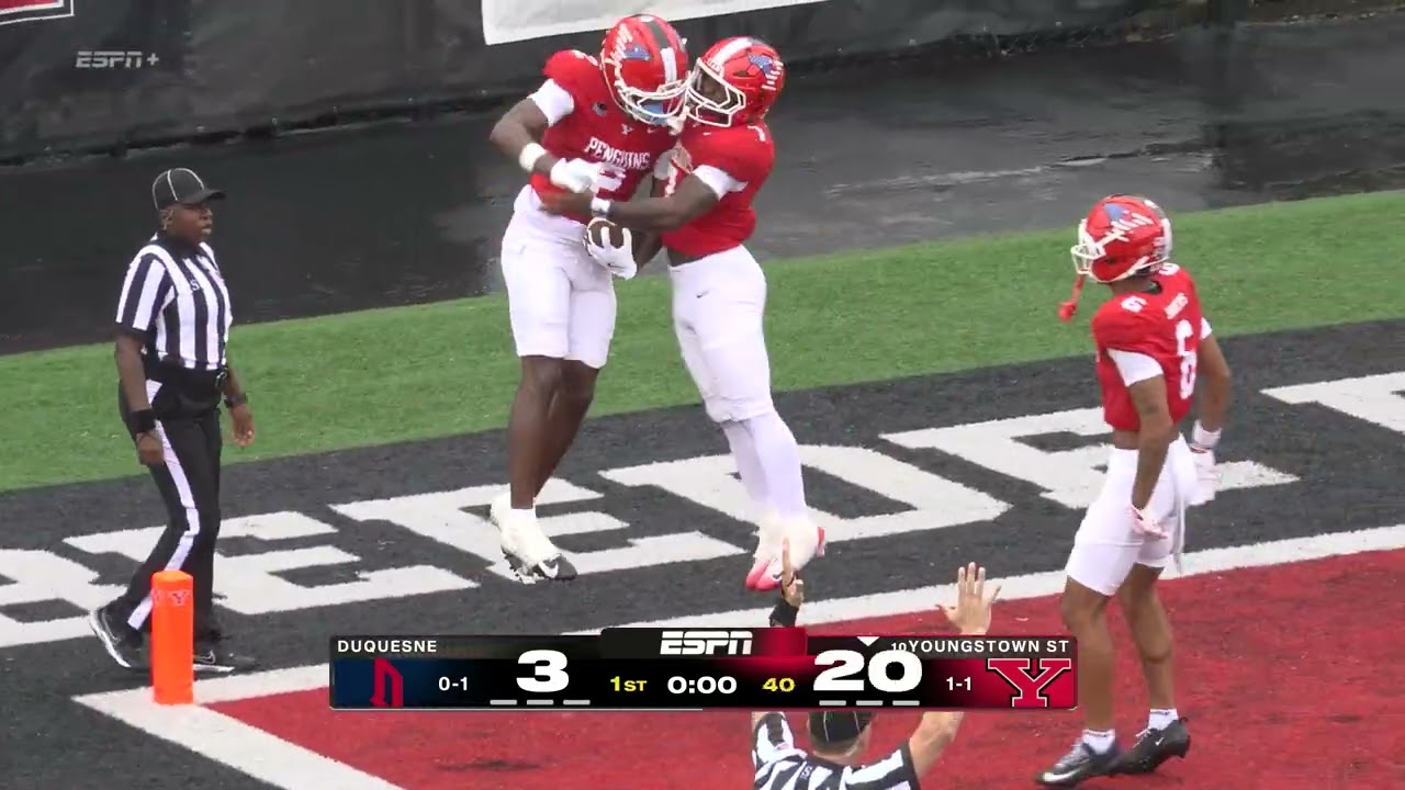 Highlights from the football game between YSU vs Duquesne | September 12, 2026