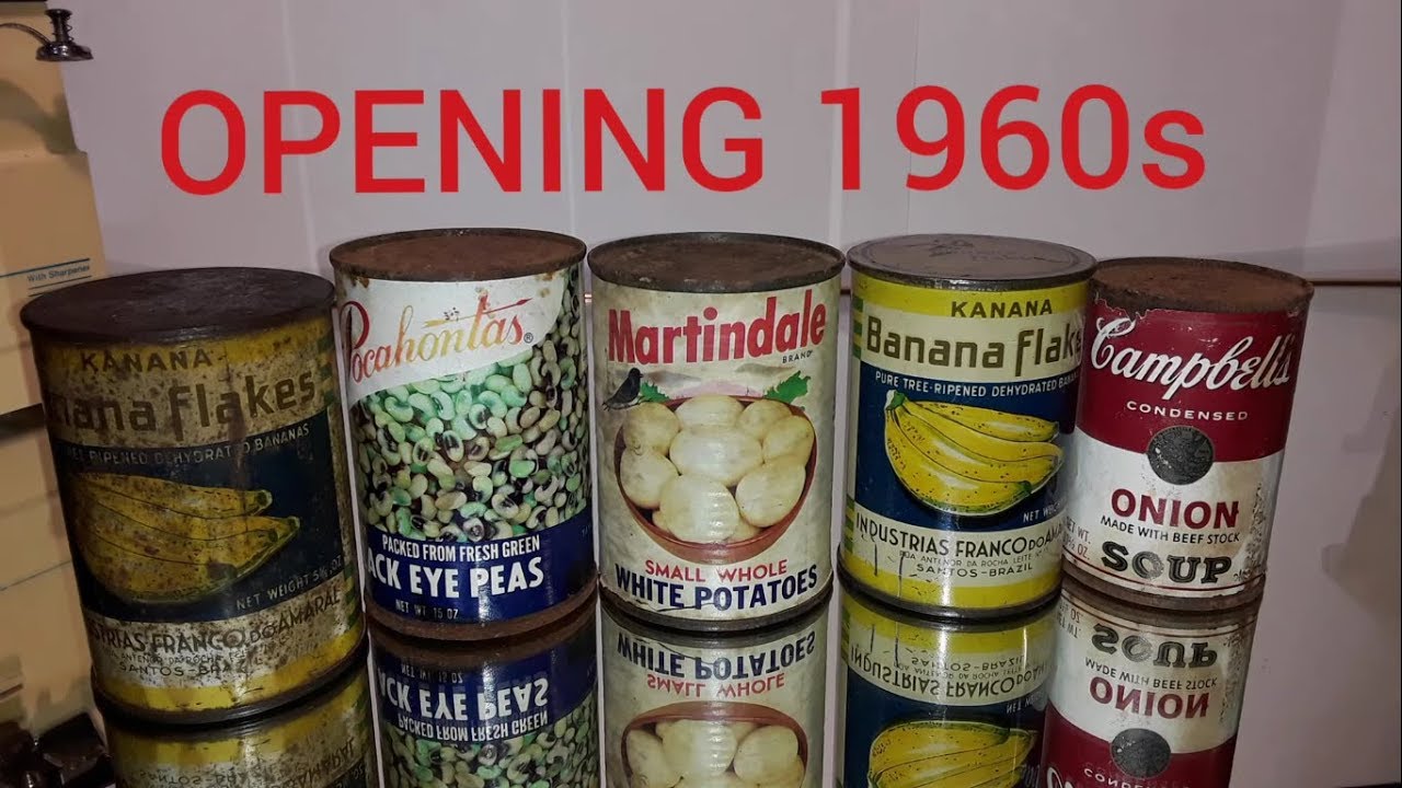 55 Year Old Canned Foods, Opening decades-old Canned Foods 3
