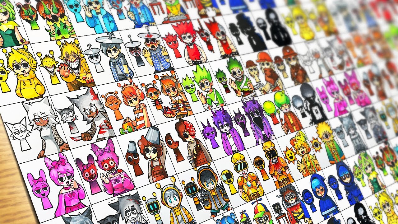 Drawing Sprunki but Human : Phase 1 VS Phase 2 (Normal VS Horror) / Sprunki Incredibox - [Real Life]