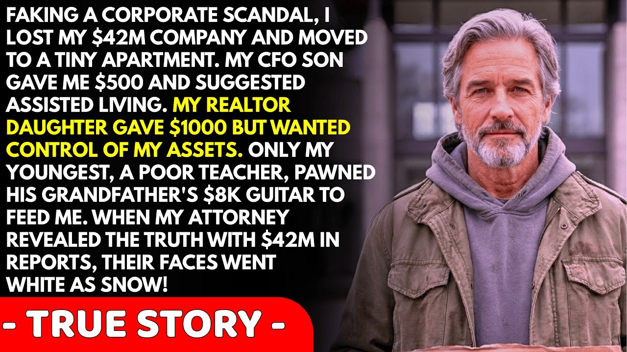 I Faked A Scandal And Pretended To Be Broke. My Rich Children Abandoned Me. But My Poor...