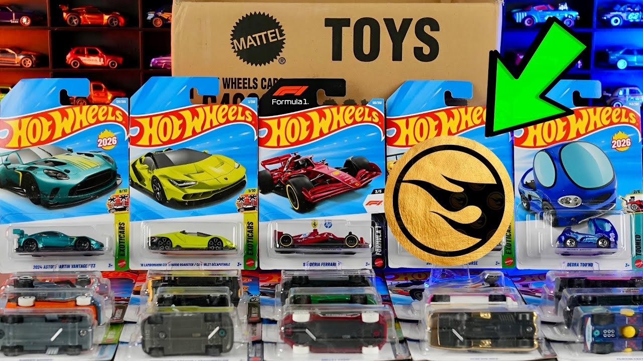 Распаковка кейса Hot Wheels F 2026 года | Новые модели Ferrari F1 и F3