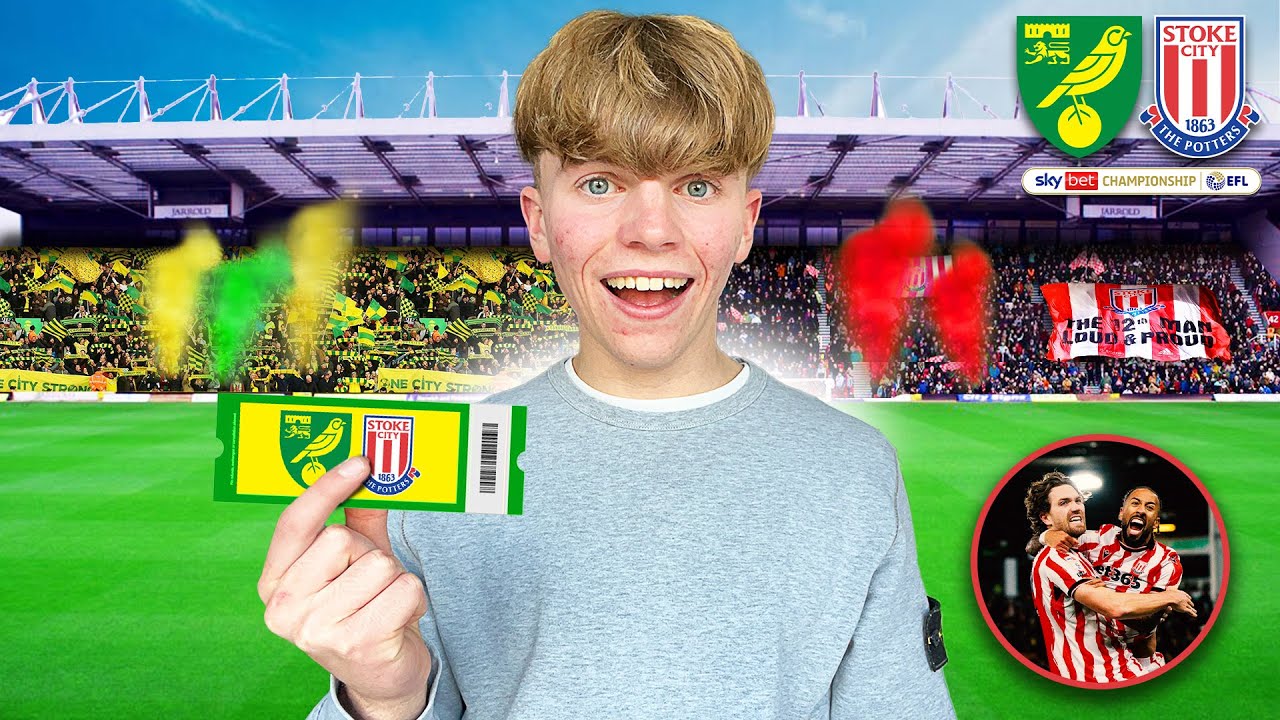 AWAY END ERUPTS as STOKE CITY cause CHAOS at Carrow Road! Norwich City vs Stoke City