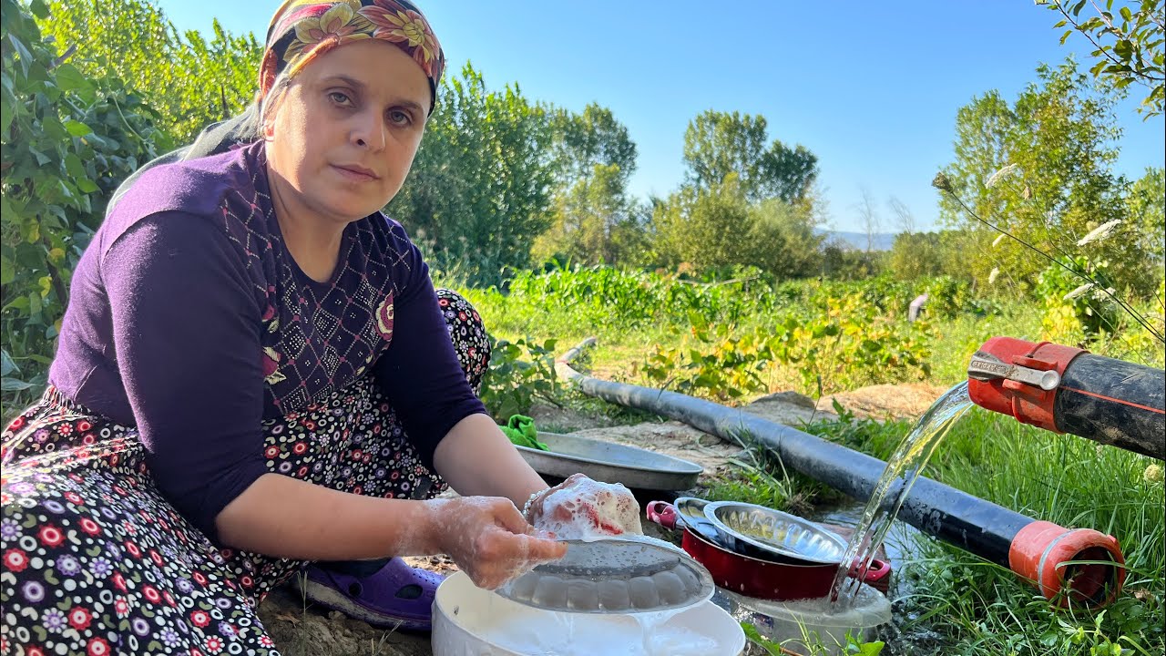 Bahçe de öğlen yemeği biber 🌶️ kızartması