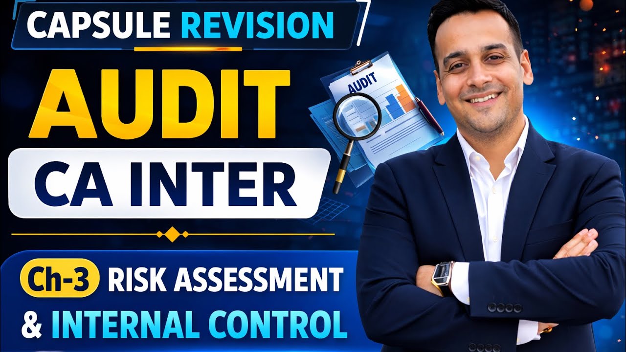 CH-3 RISK ASSESSMENT & INTERNAL CONTROL |  Auditing & Ethics  | CA Inter | Capsule Revision