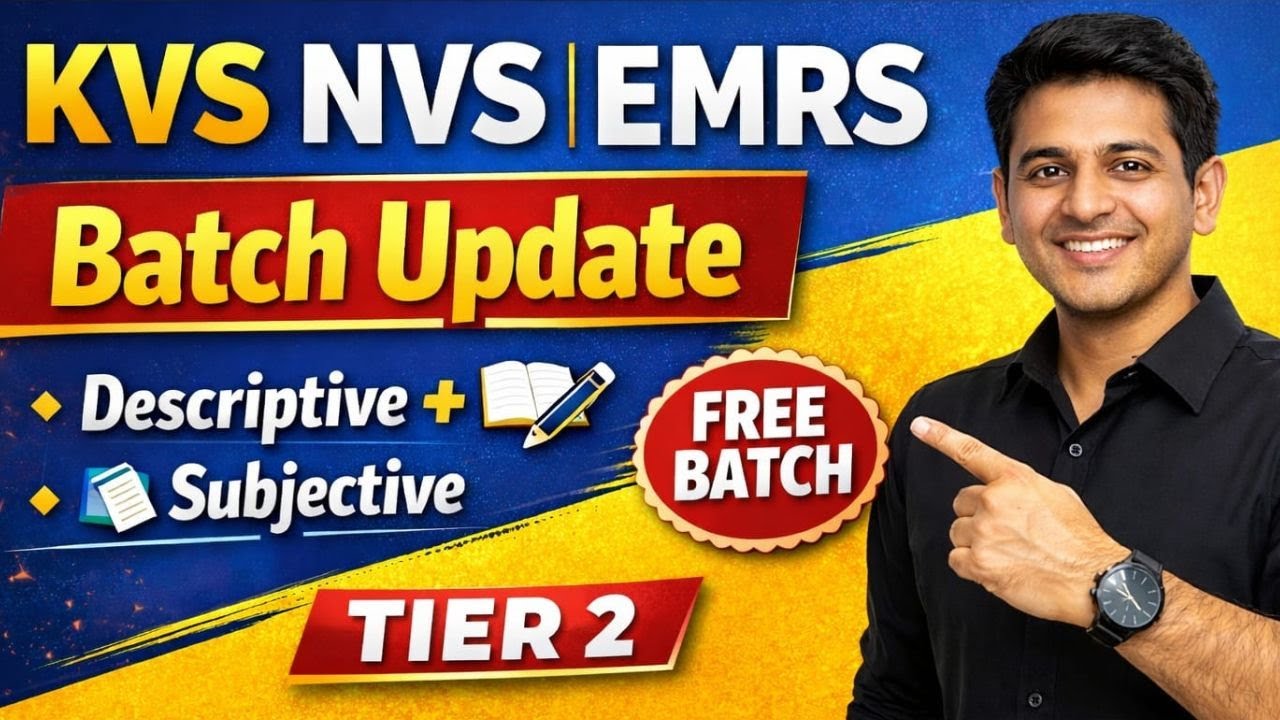 🔴KVS NVS EMRS Tier 2 Free Batch | Mains Preparation | Descriptive & Subjective | Announcement