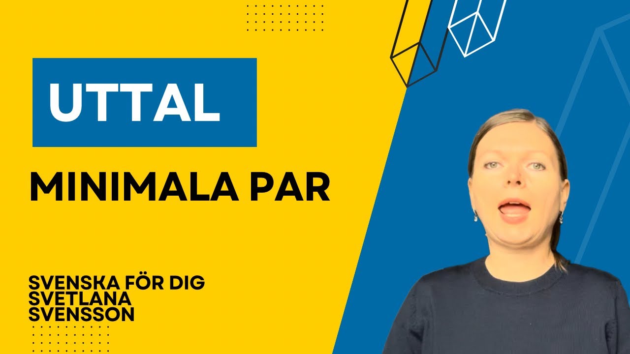 Mimimala par på svenska. Uttala rätt! Svenskt uttal (SFI) Lär dig svenska! Learn Swedish!
