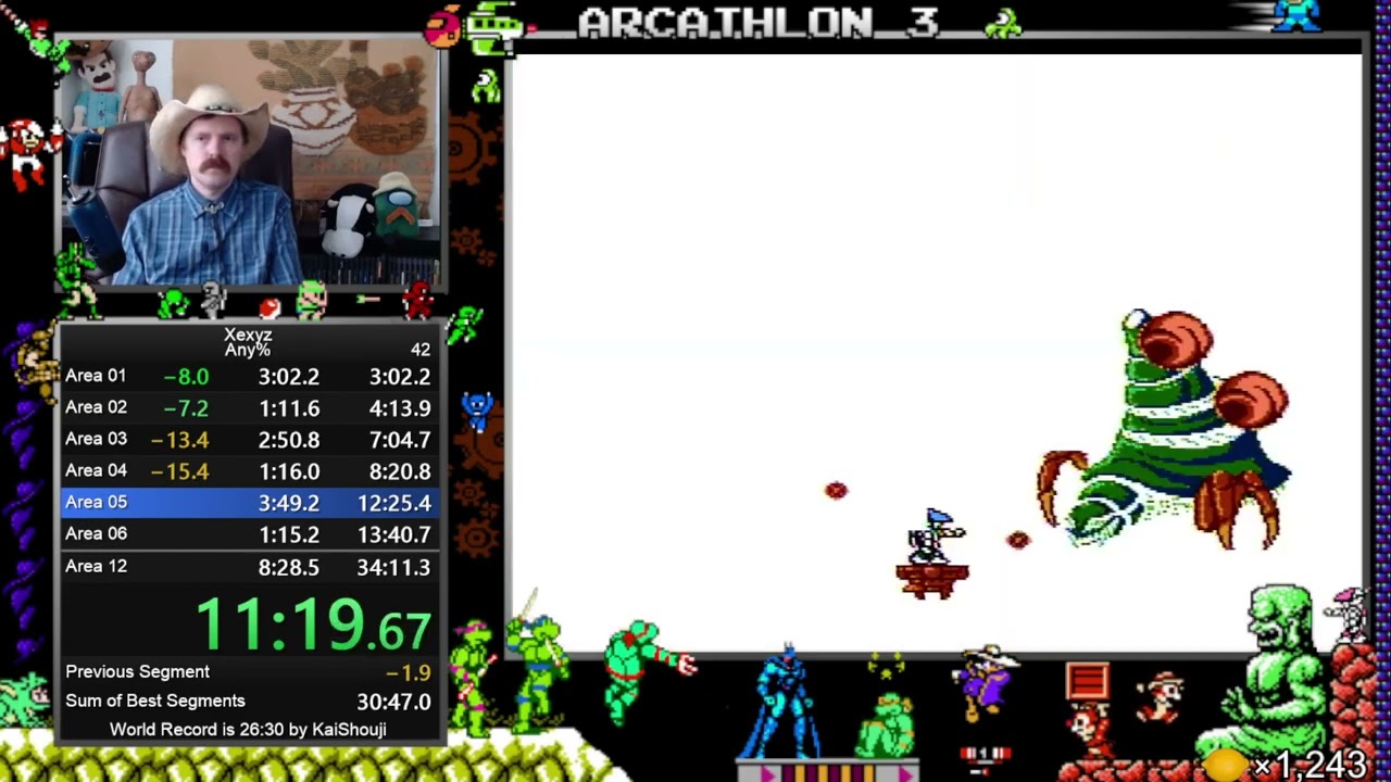 Xexyz (NES) speedrun in 31:09 by Arcus